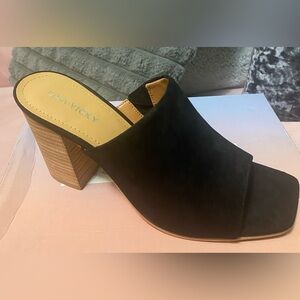 Virtue Black Suede Women's Mules